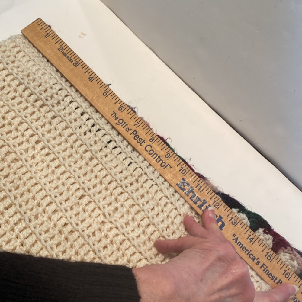 Hand Crocheted Knit Oversized Wrap - image 3